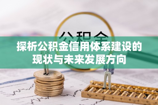 成武探析公积金信用体系建设的现状与未来发展方向