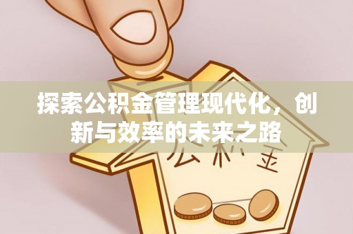 成武探索公积金管理现代化，创新与效率的未来之路