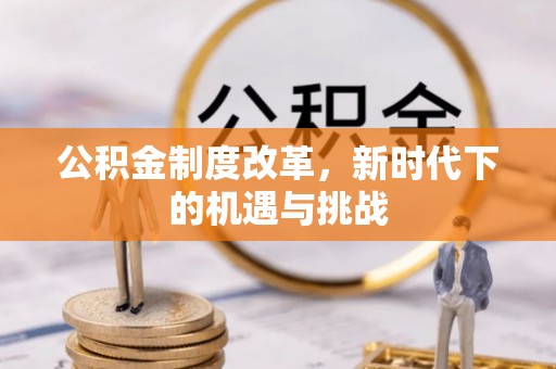 成武公积金制度改革，新时代下的机遇与挑战