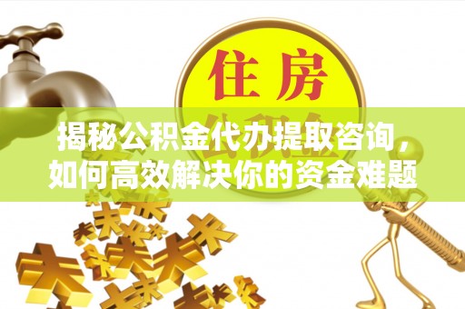成武揭秘公积金代办提取咨询，如何高效解决你的资金难题