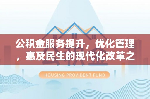 成武公积金服务提升，优化管理，惠及民生的现代化改革之路