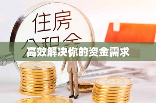 成武高效解决你的资金需求