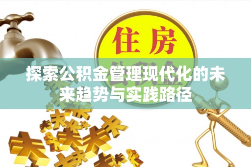 成武探索公积金管理现代化的未来趋势与实践路径
