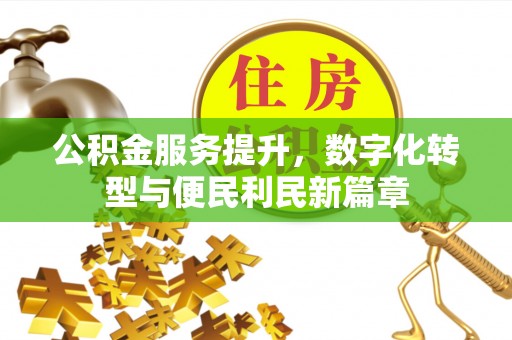 成武公积金服务提升，数字化转型与便民利民新篇章