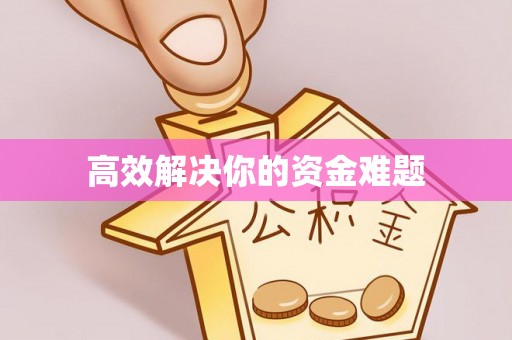 成武高效解决你的资金难题
