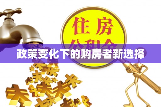 成武政策变化下的购房者新选择