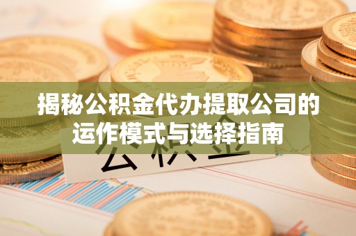 成武揭秘公积金代办提取公司的运作模式与选择指南