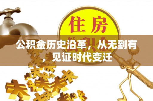 成武公积金历史沿革，从无到有，见证时代变迁