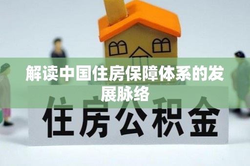 成武解读中国住房保障体系的发展脉络