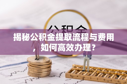 成武揭秘公积金提取流程与费用，如何高效办理？