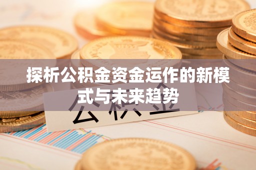 成武探析公积金资金运作的新模式与未来趋势